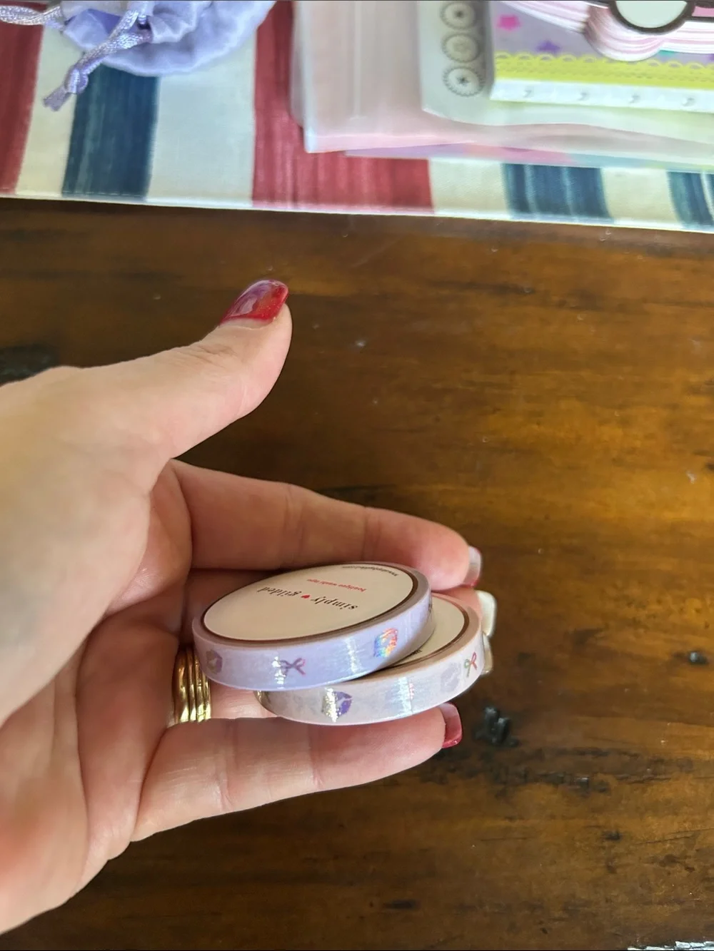 Simply Gilded Kiss Print Washi tape bundle 4- Pink & Lavender